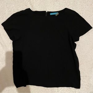 Alice + Olivia Sheer Back Short Sleeve